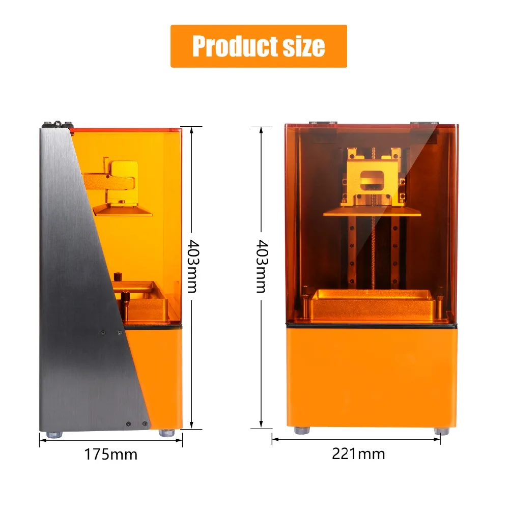 3d принтер Смола Фотон SLA/lcd УФ свет лечение слайсер Высокая точность высокая
