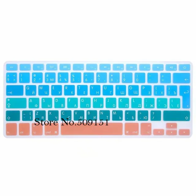 Пыленепроницаемая клавиатура для macbook Air 13 Pro 15 retina евро английский русский с