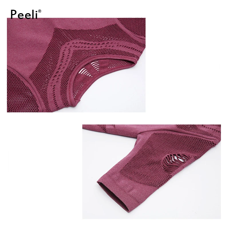 Peeli, дышащие топы для йоги, женские топы для фитнеса, майка с коротким рукавом, спортивные футболки, топ для спортзала, женский,, для тренировок, укороченная футболка для бега