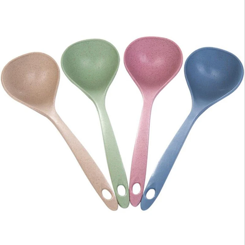 Пшеничной соломы половник Новая Мода Экологичные 4 цвета суп ложка риса ковш еды