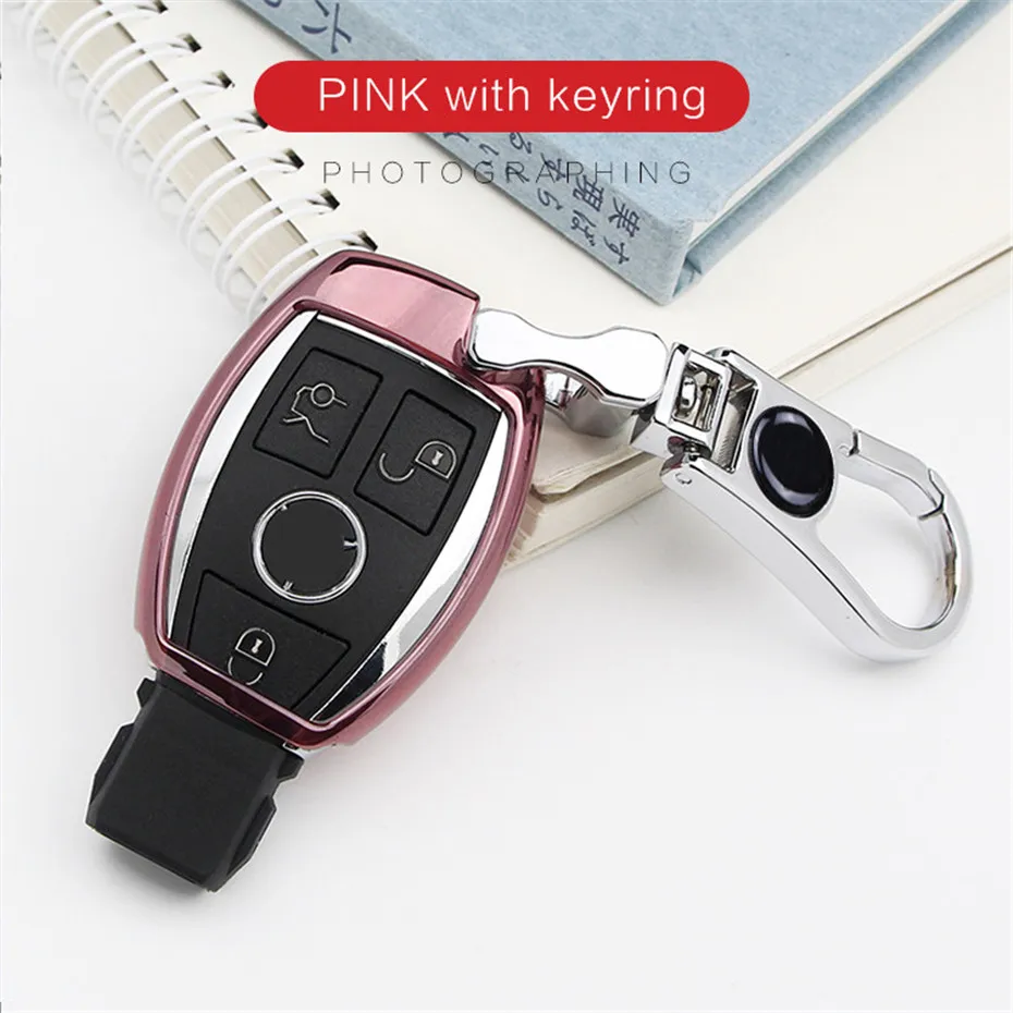 Высококачественный Мягкий защитный чехол из ТПУ с кольцом для ключей Mercedes Benz B200