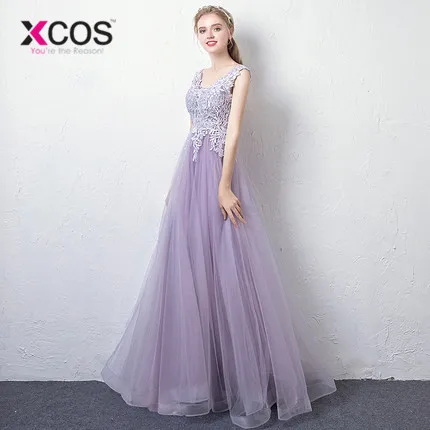 XCOS Длинные платья выпускного вечера 2018 фиолетовый случаю для Для женщин вечерние