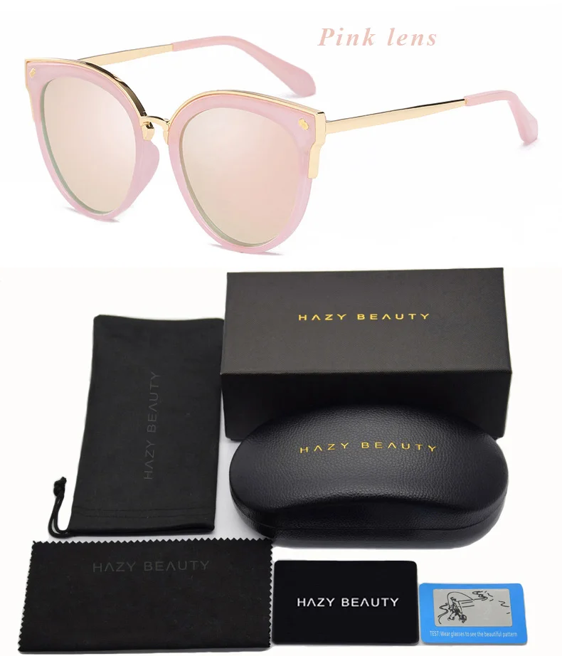 Pink lens Новинка, женские поляризованные солнцезащитные очки, модные мужские трендовые солнцезащитные очки для вождения, Винтажные Солнцезащитные очки с покрытием UV400, оригинальные солнцезащитные очки - Цвет линз: Pink lens