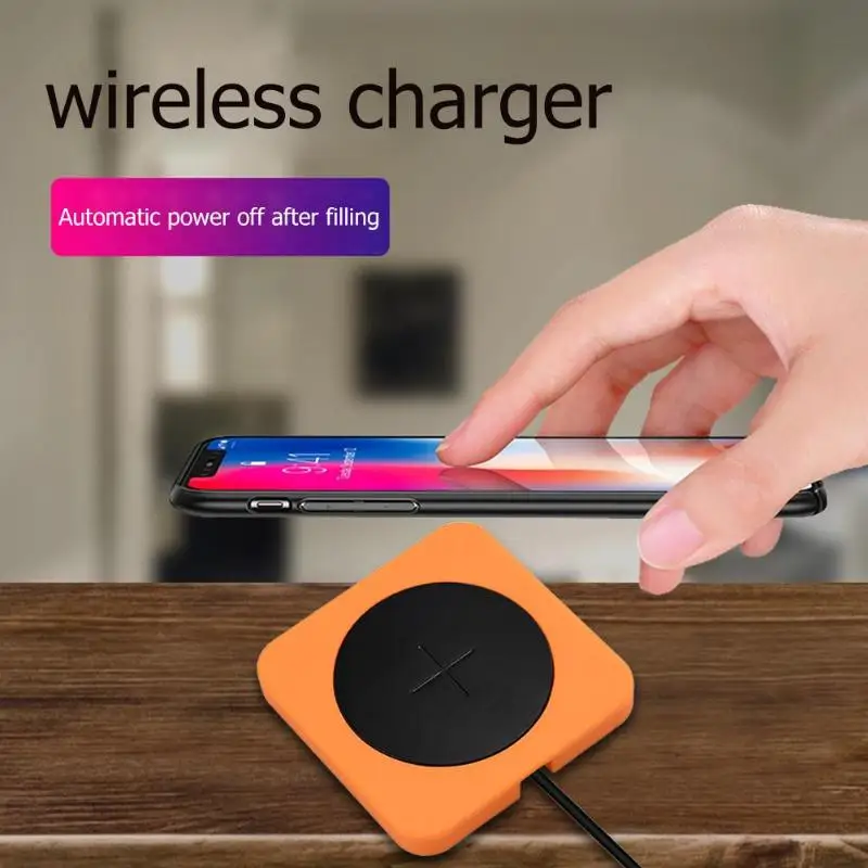 ALLOET USB 7 5 Вт 10 Qi Беспроводное зарядное устройство док станция для iPhone 8 X XR XS Max