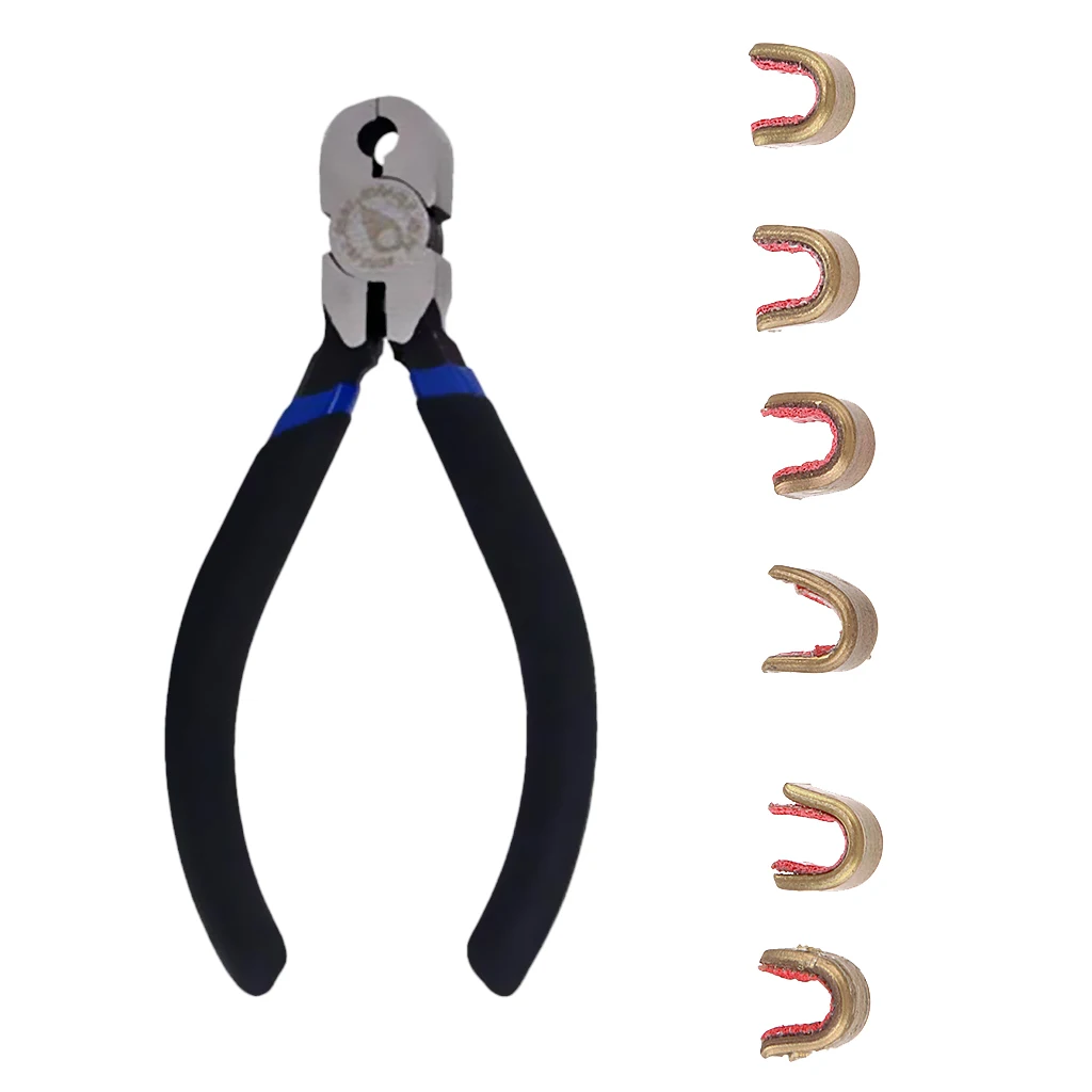 

MagiDeal 6 Pcs Bow String Nocks Set Buckle Clips Nocking Point + 1 Pcs Black Pliers Bow String Buckle Clip