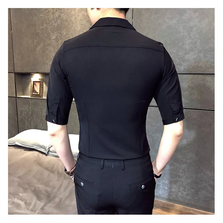 2 шт. комплект мужские рубашки и брюки Британский Стиль Camisa социальный Slim Fit рубашки мужская одежда синий Gomlek корейский Костюмы
