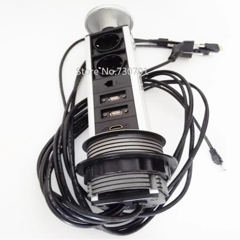 HDMI кабель зарядка USB всплывающая скрытая розетка для дома офисный стол для совещаний с женским кабелем шнур