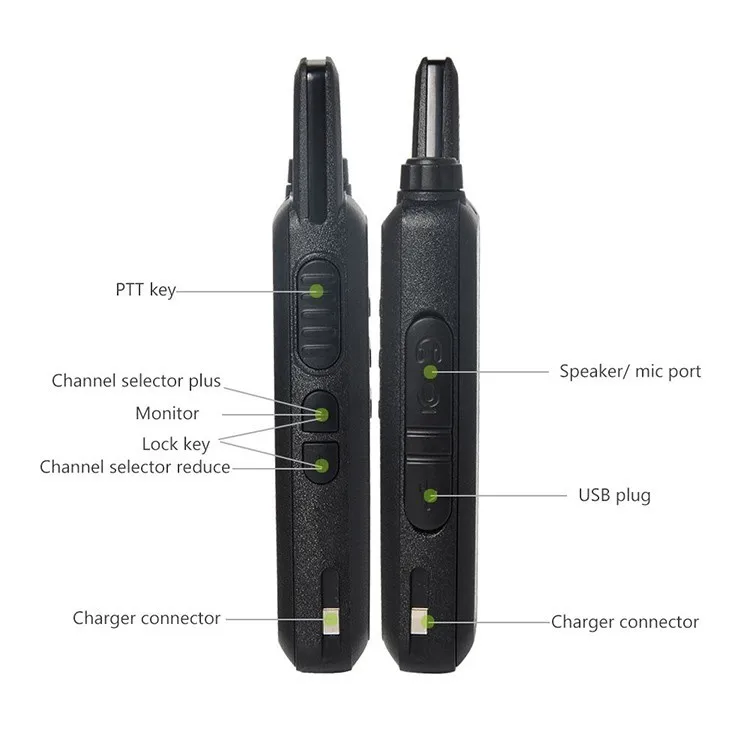 Мини Walkie Talkie WLN KD-C1UHF 400-470 MHz 5W с 16 каналами двухстороннее радио