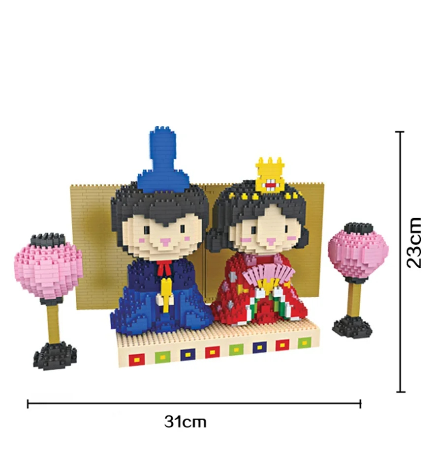 HC маленькие блоки в японском стиле Kokeshi Кукла строительные игрушки подарки ко дню