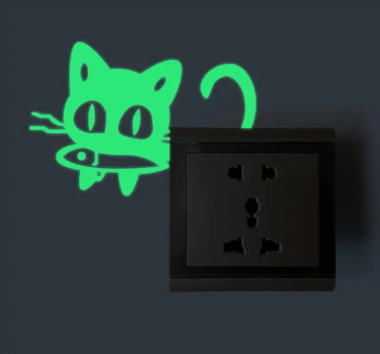 Горячая забавная кошка переключатель наклейки украшения дома настенные росписи