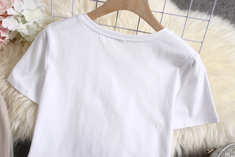 ALPHALMODA, летние футболки с 3D цветочной аппликацией+ юбки трапециевидной формы с цветочным рисунком, 2 шт., модный костюм, женский милый комплект с тяжелой юбкой