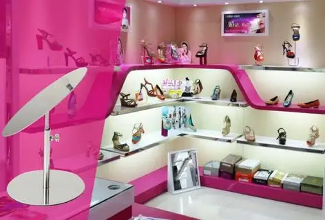 5 шт. зеркальная подставка для обуви из нержавеющей стали и дерева дисплея