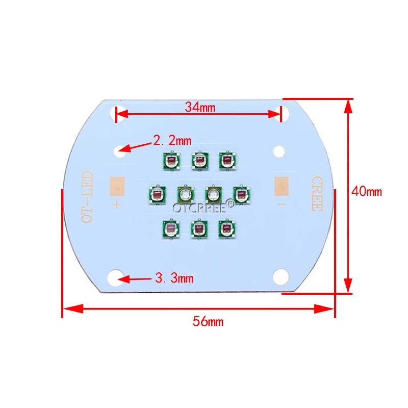 30W Cree XP-E Plant Grow Multi-Chip LED Lamp Light Deep Red 660nm+ Royal Blue 450nm Diode Bulb+Driver For Plant Fruit Growth