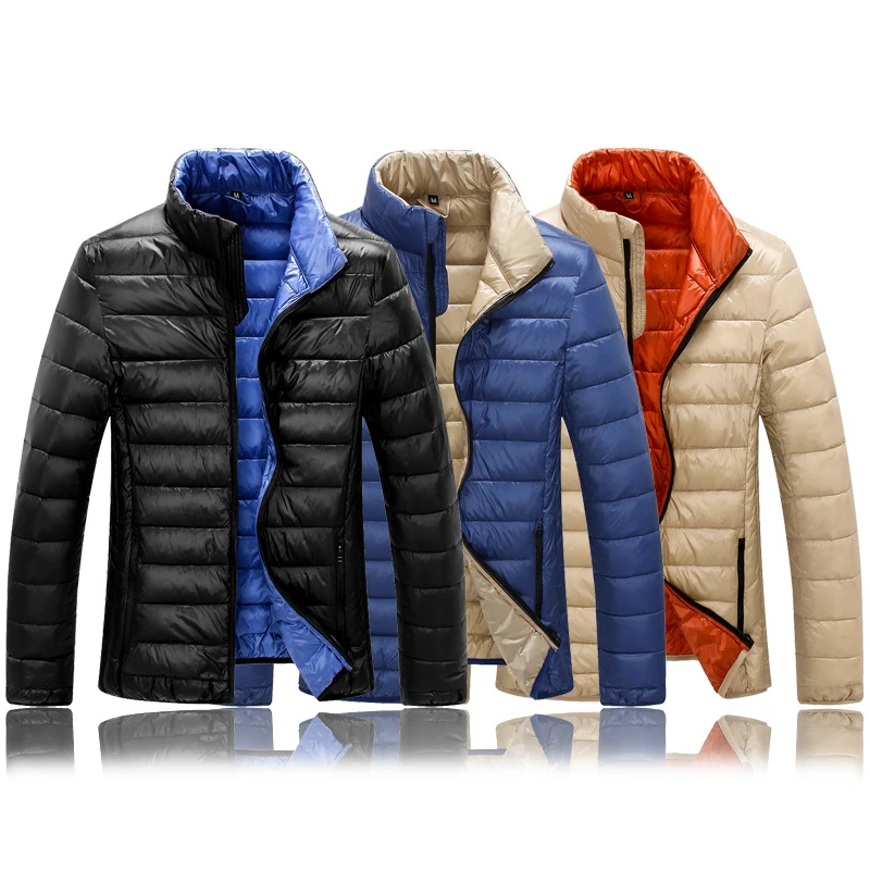 

Brand New Winter UltraLight Down Coat Men Duck Down Jacket Men Thin Warm White Duck Down Jacket Plus Size XXXL Outerwear Parkas