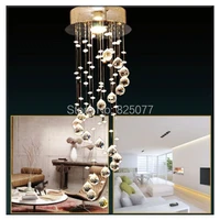 modern clear waterford spiral sphere led lustre crystal chandelier ceiling lamp home decor suspension pendant lamp fixture cp41