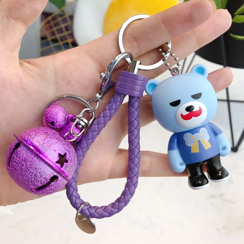 Bomgom мультфильм Popobe хмурый Медведь Момо виниловый пластмассовый брелок для ключей сумка украшения кулон Детские игрушки кукольный брелок - Цвет: 12