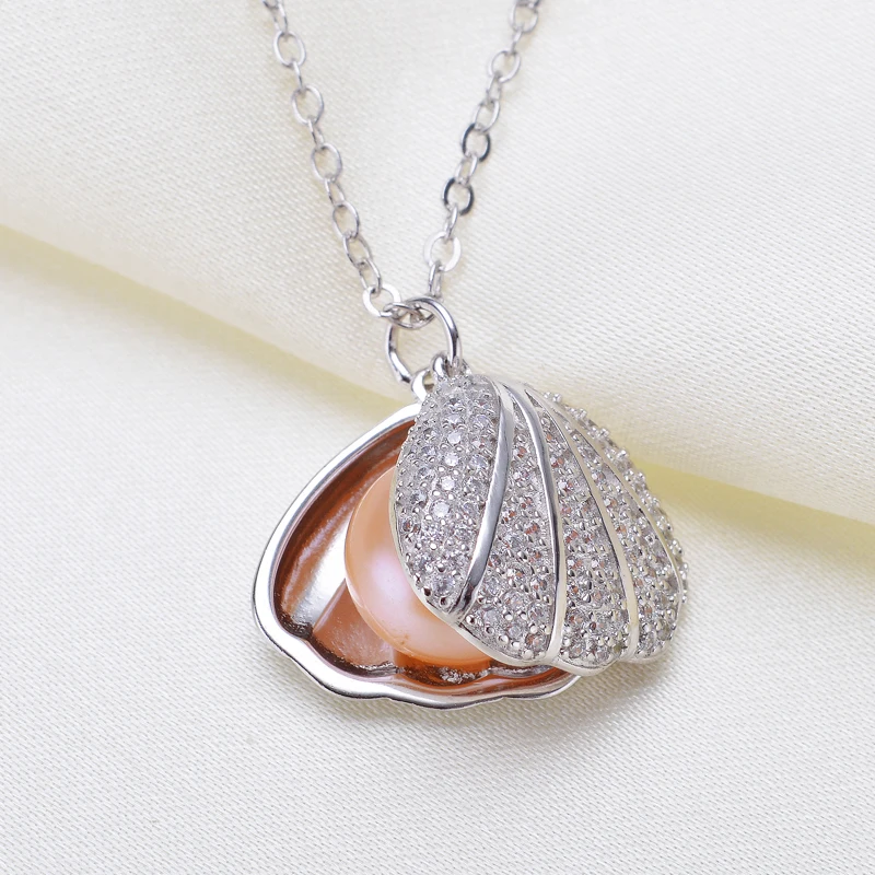 Пресноводным культивированным жемчугом Кулон Цепочки и ожерелья в