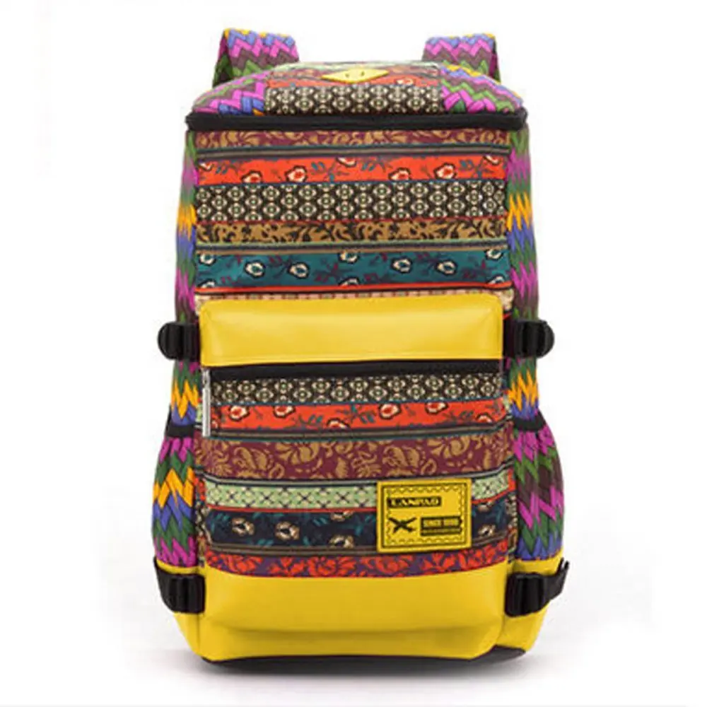 Male Female Casual Travel Striped Tribal Vintage Ethnic Hiking Backpack Large Capacity BackPacks for Teenage Girls Boys Students | Багаж и