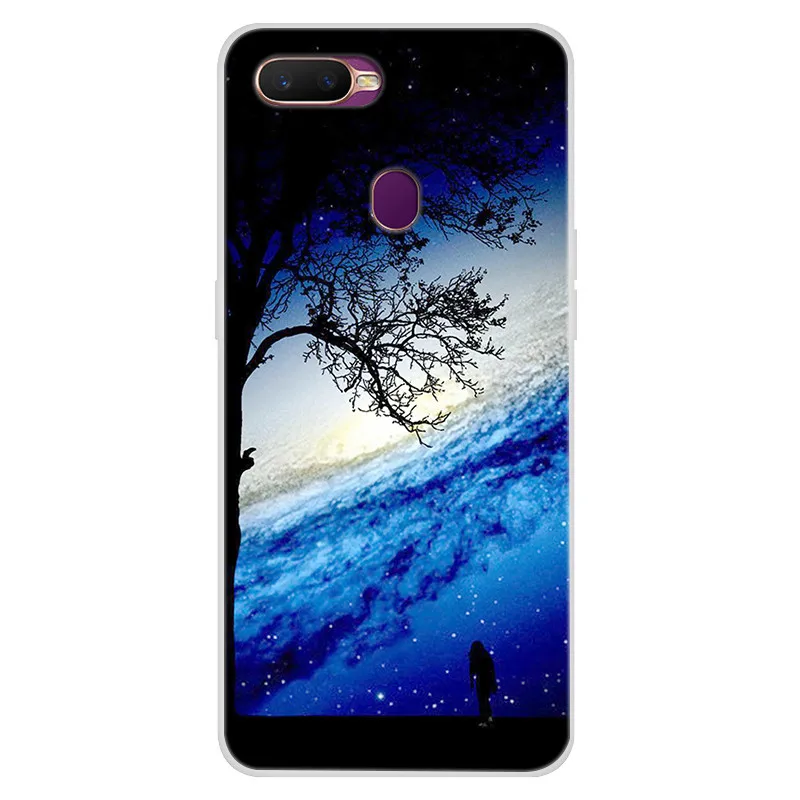 Силиконовый чехол для OPPO A7 Cover AX7 Soft Art Star Space Print Back чехол для OPPO A5S AX5S AX7 Pro A7 прозрачный чехол-бампер для телефона