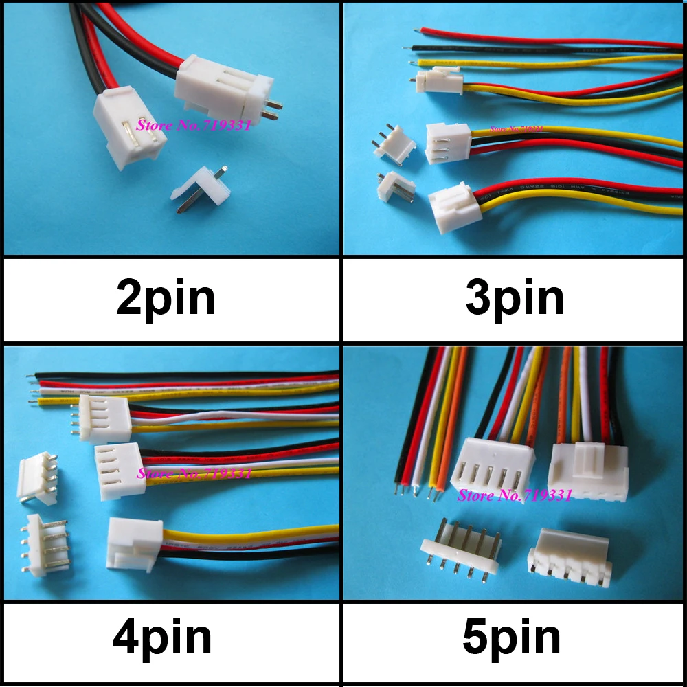 50 шт. VH3.96 3 96 мм 2p 3p 4 контакта 5p гнездовой 22AWG провод с штырьковыми контактами|4 pin