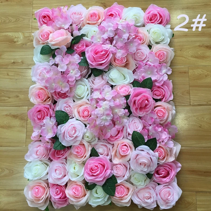 Высокая плотность плотный цветок стены 40x60 см красочные шелковые искусственные цветы розы романтический для свадебного фона украшения