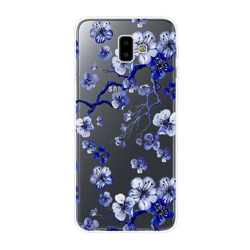 Чехол для Samsung Galaxy J6 Plus TPU силиконовый мягкий цветной чехол с принтом + J610 J610F |