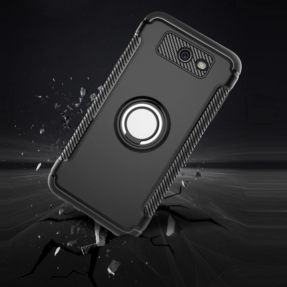 Для samsung Galaxy J7 на заднюю панель J727 Чехлы J7 Sky Pro V палец кольцо противоударный чехол для Galaxy Halo шириной 2, автомобильный держатель, подставка, полное покрытие