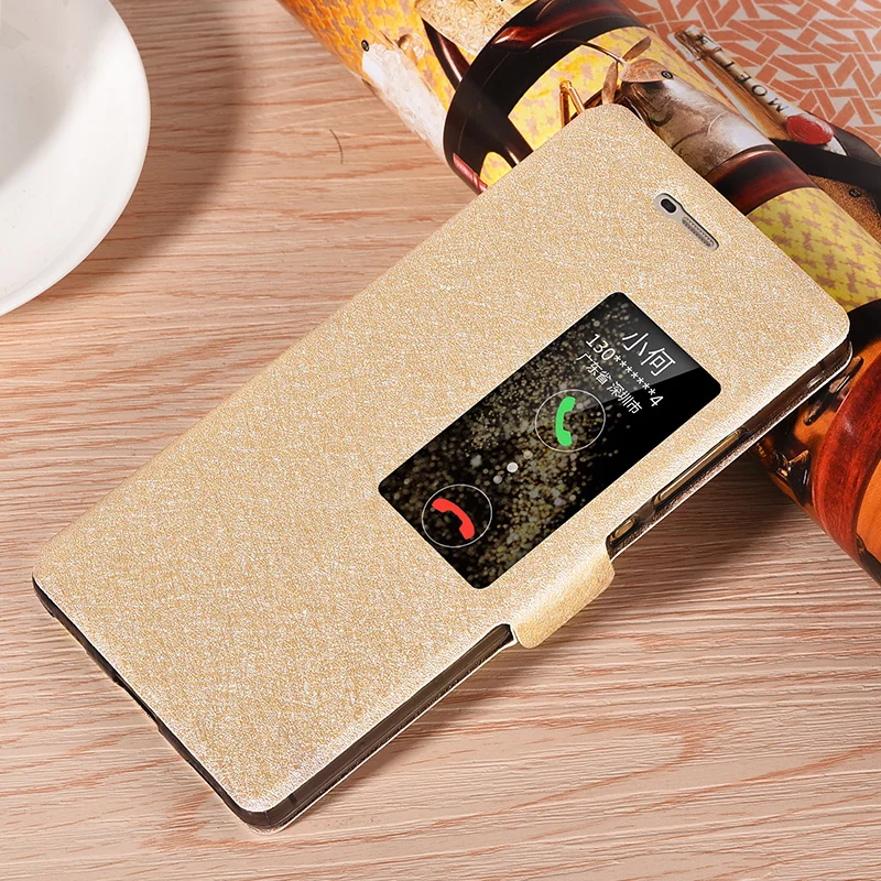 Для Huawei P8 чехол для Fundas флип искусственная кожа люкс ответ Окно силиконовые