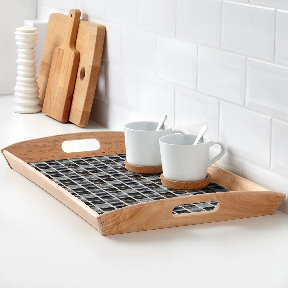 2020 Новый 18 шт. самоклеющиеся Водонепроницаемый черный Мрамор мозаика настенный