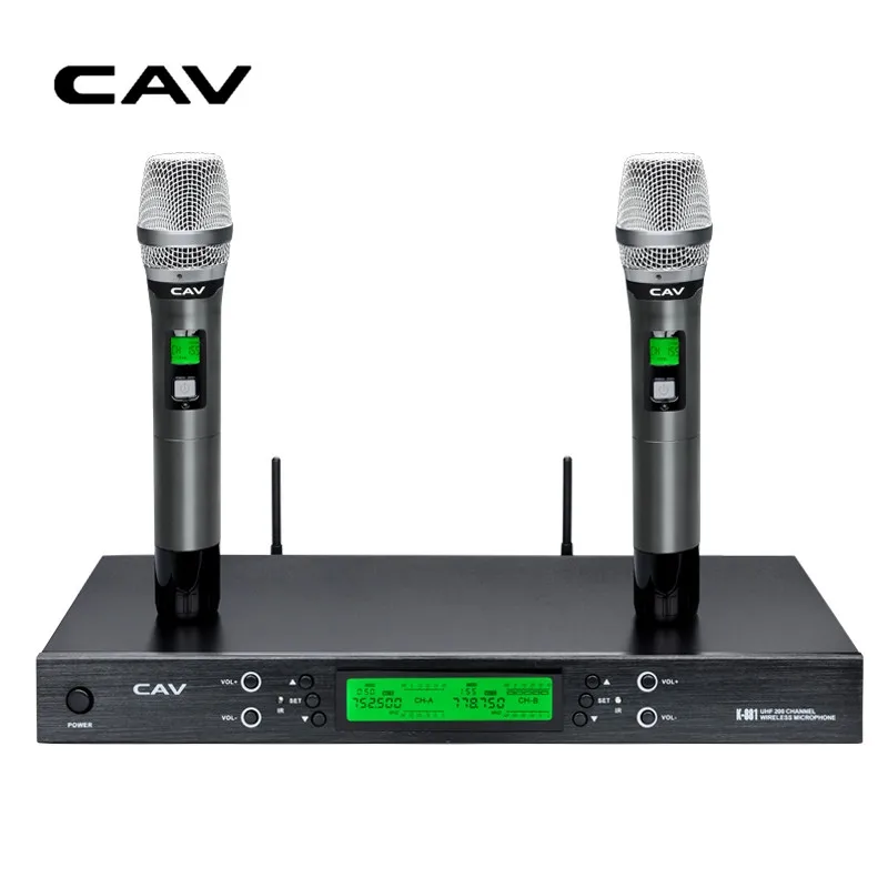 

Микрофоны CAV K881, комплекты передатчиков, беспроводной, Cara OK KTV, Портативный динамический микрофон, кардиоидный, u-образный, умный микрофон