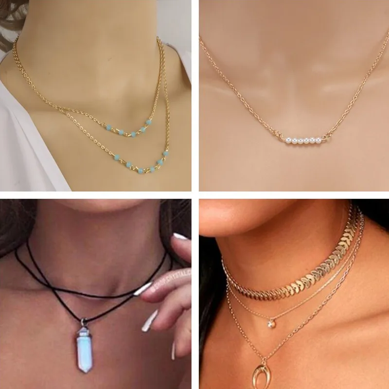 Seblasy Лидер продаж многослойные ожерелья и подвески на цепочке с подвеской в виде