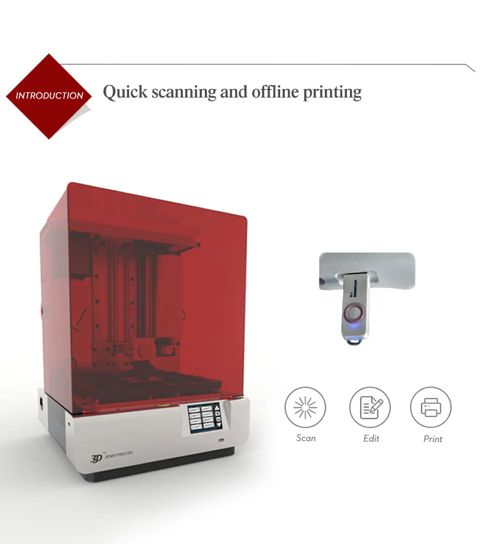 JennyPrinter светильник 2 большой сенсорный экран УФ Смола ЖК 3d принтер с камерой вода моющийся Rein 500 мл