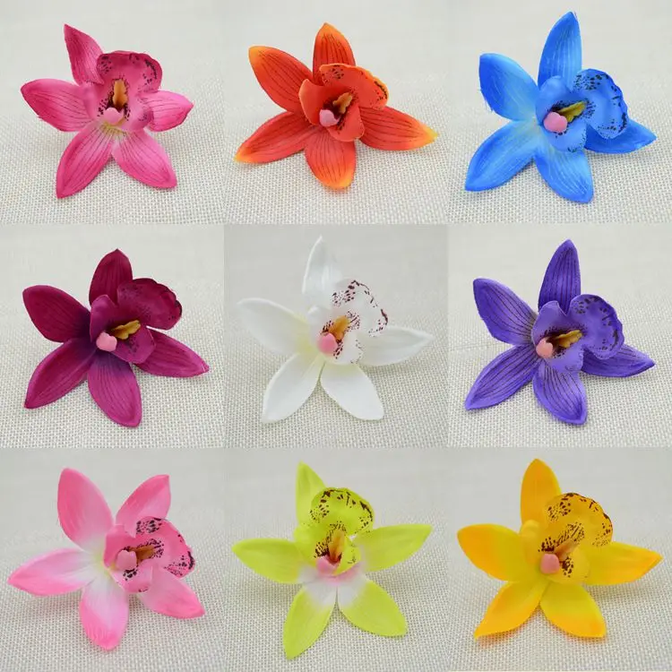 10 шт. дешевые шелковые цветы Cymbidium имитация искусственный цветок свадебный
