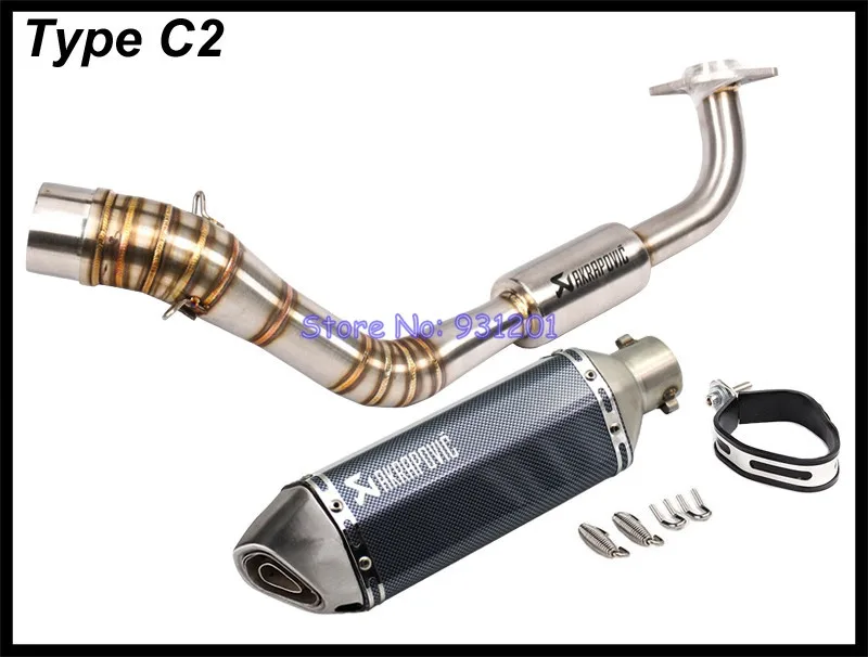 Motorcycle Slip On for Yamaha NVX 155 125 AEROX155 NVX155 Full Exhaust System Akrapovic Connect Link Pipe Hearder with Muffler | Автомобили