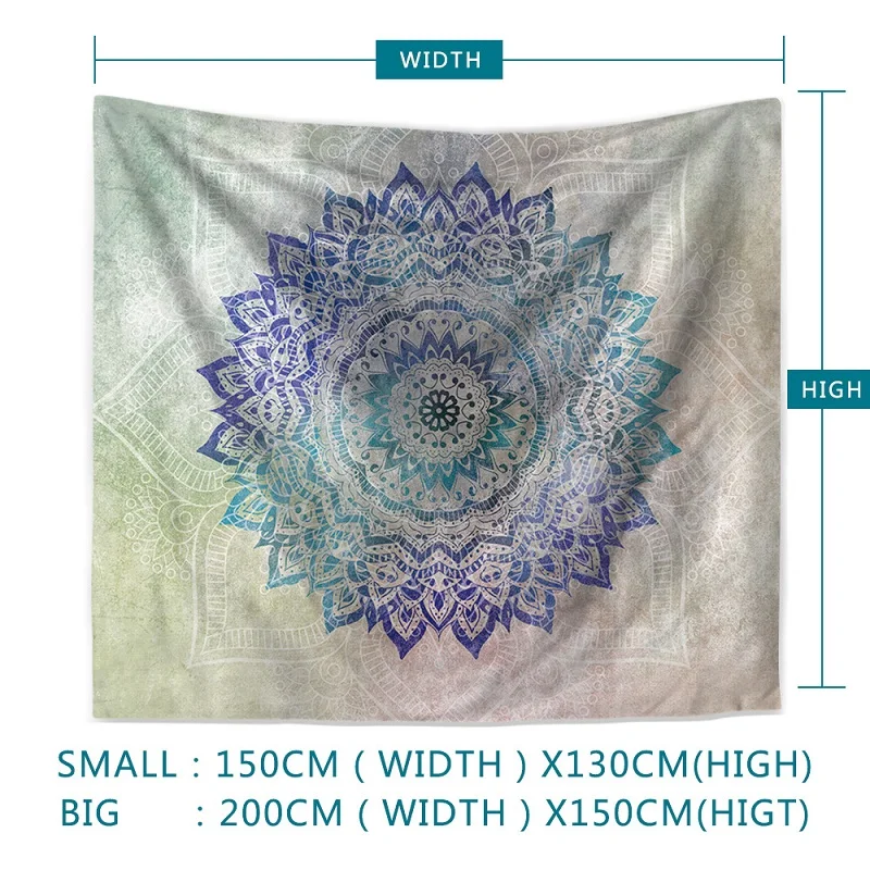 Гобелен лотоса Мандал стене висит индийские мандалы Одеяло богемный гобелен