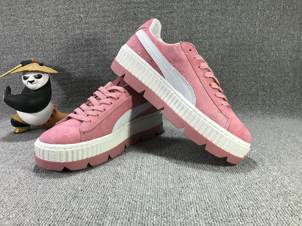 2018New поступление PUMA Fenty by Rihanna с тиснением Creeper замшевые кроссовки Для женщин