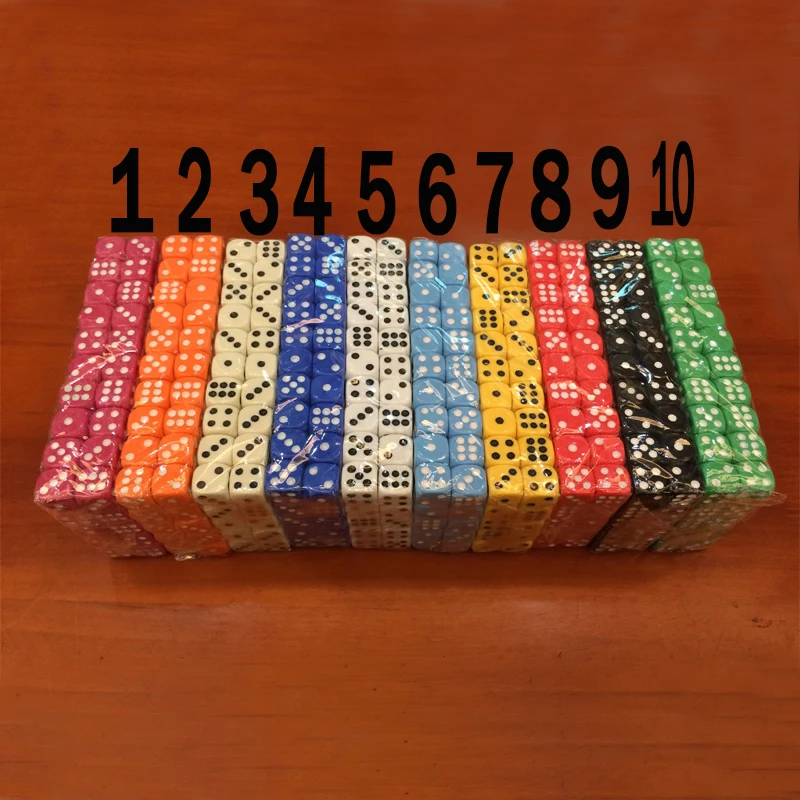 100 шт./упак. 14 мм аксессуары для игрушек коллекционные игры в кости #14 красочных