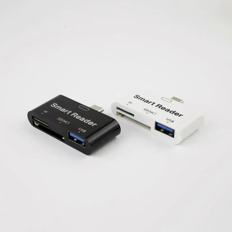 4 в 1 ABS USB 3,1 type C USB-C TF Micro SD OTG кард-ридер для Macbook Phone Tablet
