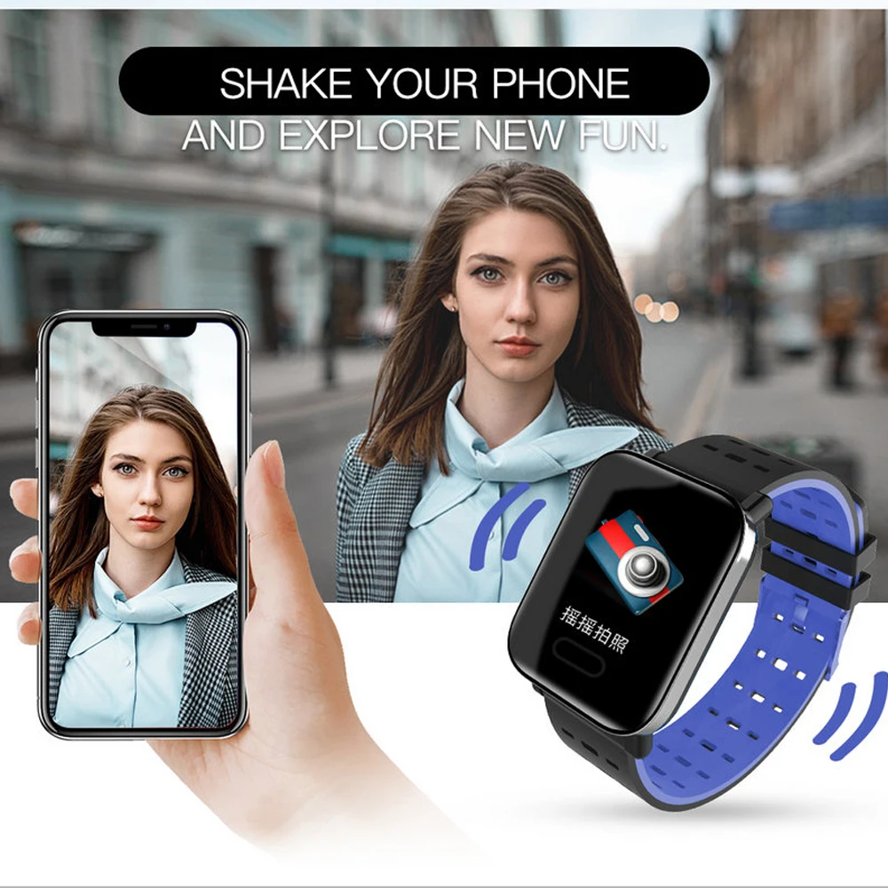 Смарт-часы A6 водонепроницаемые с Bluetooth пульсометром и фитнес-трекером |