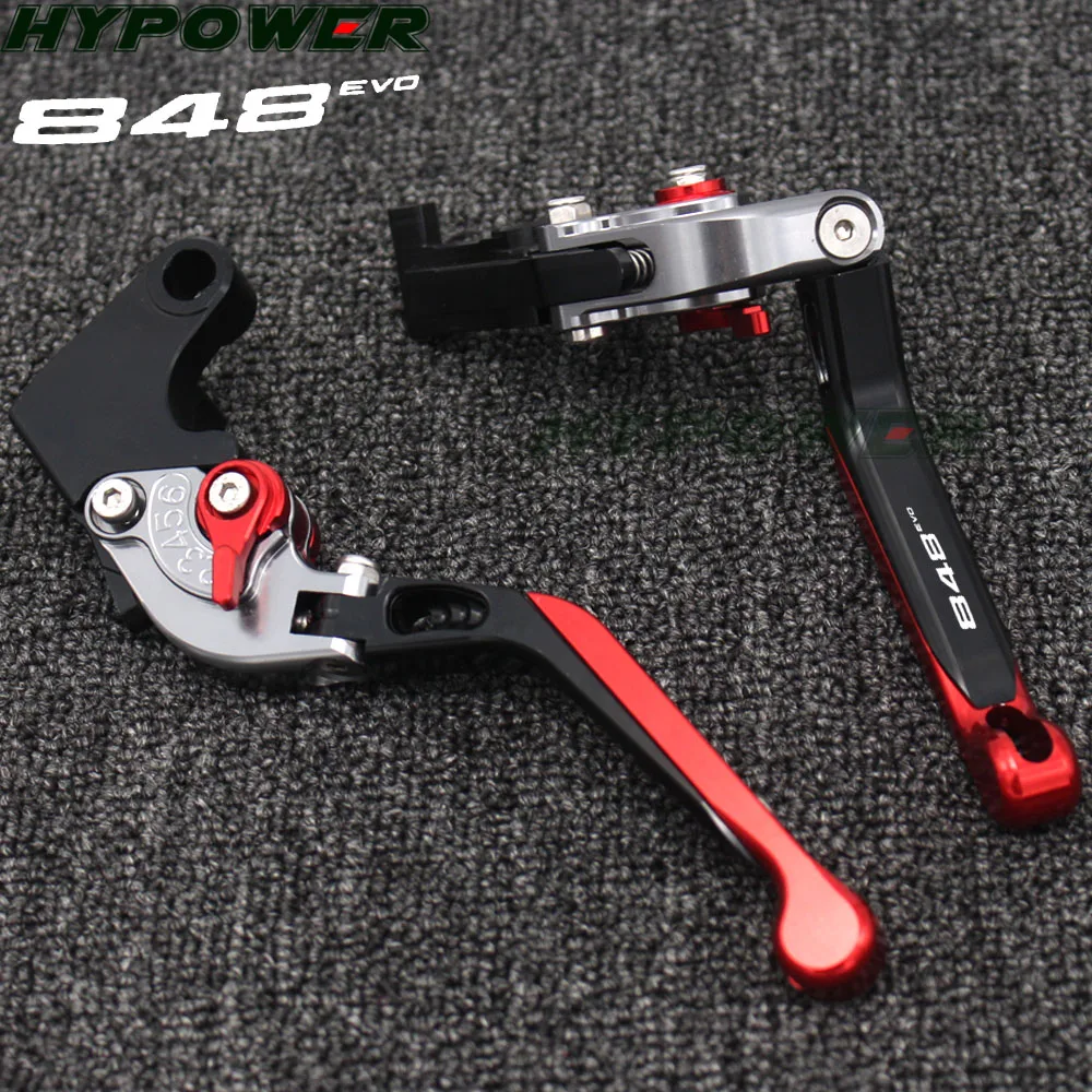 for Ducati 848 EVO 2007 2008 2009 2010 2011 2012 2013 New CNC Adjustable Foldable Extendable Motorbike Red Brake Clutch Levers | Автомобили