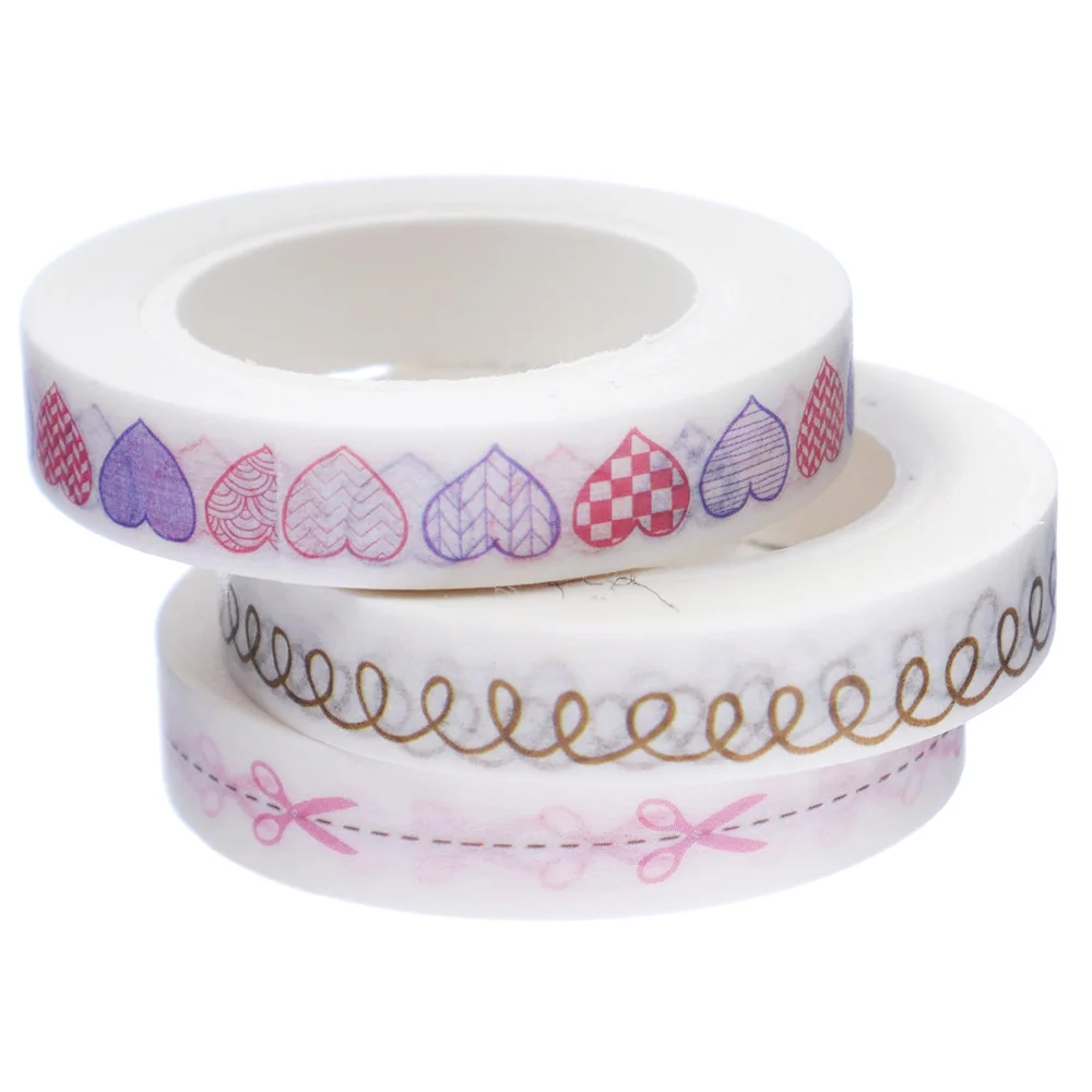 

Washi Sticky Paper Masking Adhesive Printing Scrapbooking Deco DIY Tape,Cute heart Masking Japanese Washi Tape