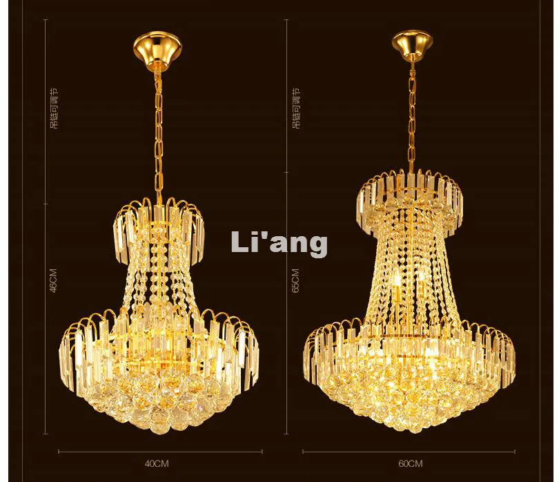 2017 Современная Золотая светодиодная хрустальная люстра E14 с 5 лампочками
