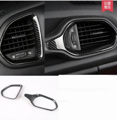 vent covers Для Jeep Renegade внутренняя карбоновая лампа для чтения рулевого колеса, ручка переключения передач, хромированная накладка, аксессуары для стайлинга автомобилей - Название цвета: vent covers
