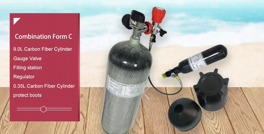 ACECARE пневматическая винтовка пистолет PCP высокого давления 4500psi Пейнтбол Бак 9L CE M18* 1,5 с манометром клапан для сжатого воздуха оружие AC109201