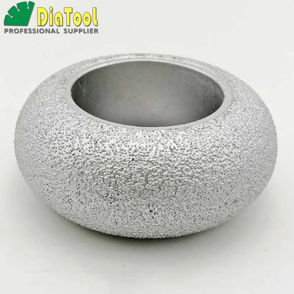 

DIATOOL #5 Dia75mmX30mm Vacuum Brazed Diamond CONVEX Wheel/ Profile Wheel For Stone Artificial Stone Ceremics Glass Concrete