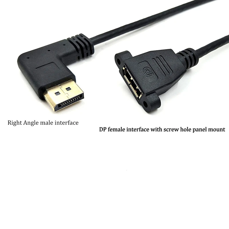 ABGN горячий-DP к DP кабель 12 дюймов/30 см правый угол 90 градусов Displayport (DP) папа DisplayPort