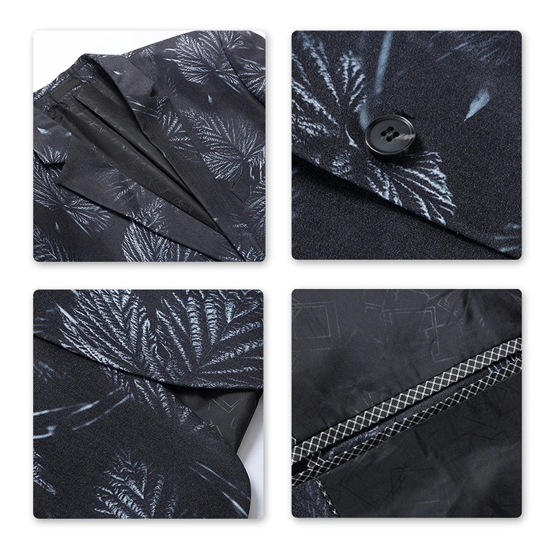 Мужской Блейзер YUNCLOS Осенний облегающий блейзер с принтом высококачественный