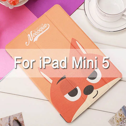 for iPad mini5 Чехол-подставка из искусственной кожи с рисунком для ipad Air 2 air1 для ipad 9,7 Smart Funda Tablet складной чехол для ipad 2 3 4 mini 12345 - Цвет: for iPad mini5