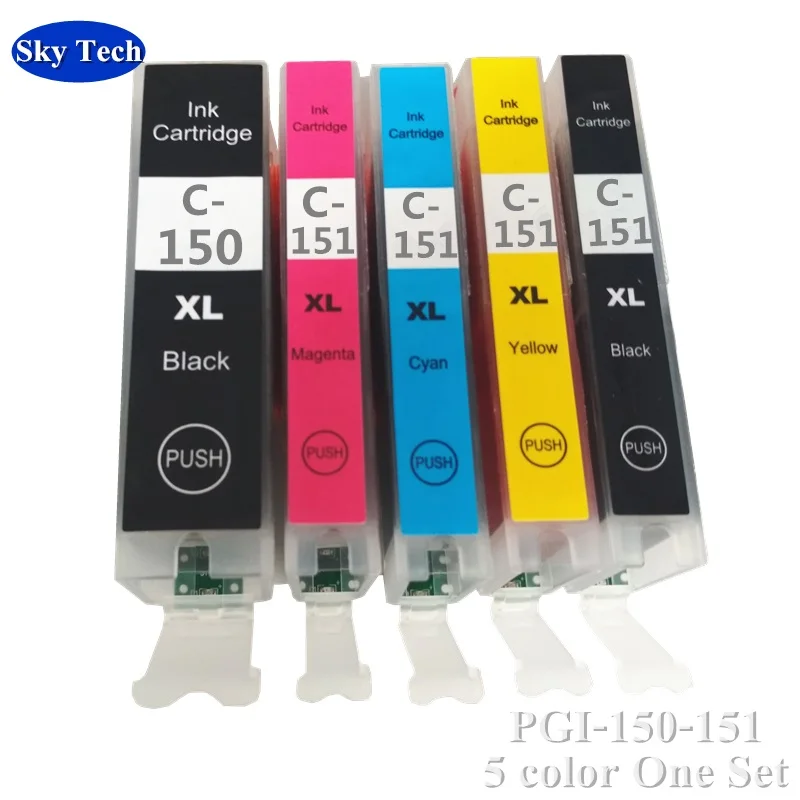 Совместимый чернильный картридж для PGI150 CLI151 PGI 150 CLI 151 Canon PIXMA IP7210 MG5410 MX921 MX721 MG6310 и т.