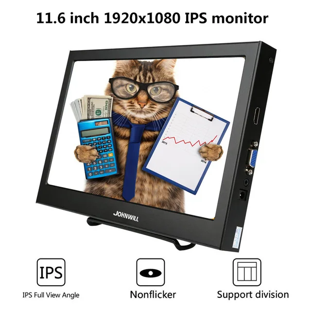 11.6 1920x1080 11," ЖК-монитор для ПК 1080P ips HD планшетный компьютер дисплей для Raspberry Pi PS4 Windows 7 8 10 портативный ЖК 10,1" Мини монитор - Цвет: 11.6 1920x1080